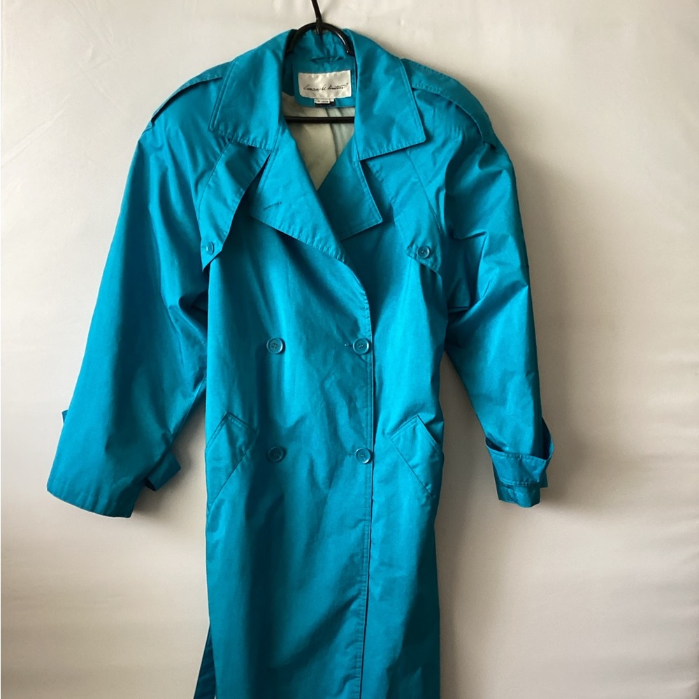 Laura Winston vintage Women's Teal Trench Coat